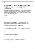 AIRLAW CAAP CPL ACTUAL 2025&sol;2026 QUESTIONS AND 100&percnt; CORRECT ANSWERS