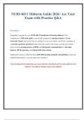 Nursing Midterm Exam Guide 2026&colon; NURS 6011 Practice Questions & Answers