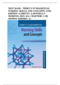 TEST BANK - TIMBY'S FUNDAMENTAL NURSING SKILLS AND CONCEPTS 13TH EDITION &lpar;LORETTA A DONNELLY-MORENO&comma; 2025&rpar; ALL CHAPTERS 1-38&vert; NEWEST EDITION A&plus;
