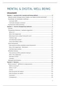 Notities&sol; samenvatting Mental and Digital Well-being &lpar;volledig&excl;&rpar;