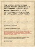 NUR 245 FINAL TESTBANK EXAM  2025&sol;2026 WITH 300&plus; QUESTIONS AND  100&percnt; CORRECT ANSWERS &vert; WITH  DETAILED RATIONALES &vert; WITH  MULTIPLE-CHOICE ANSWERS &vert; NUR  245 ACTUAL EXAM LATEST VERSION 