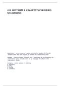 411 MIDTERM 1 EXAM WITH VERIFIED SOLUTIONS