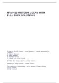 HRM 411 MIDTERM 1 EXAM WITH FULL PACK SOLUTIONS