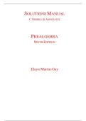 Solutions Manual for C&period; Trimble & Associates Prealgebra Ninth Edition by Elayn Martin-Gay - Complete Worked-Out Solutions