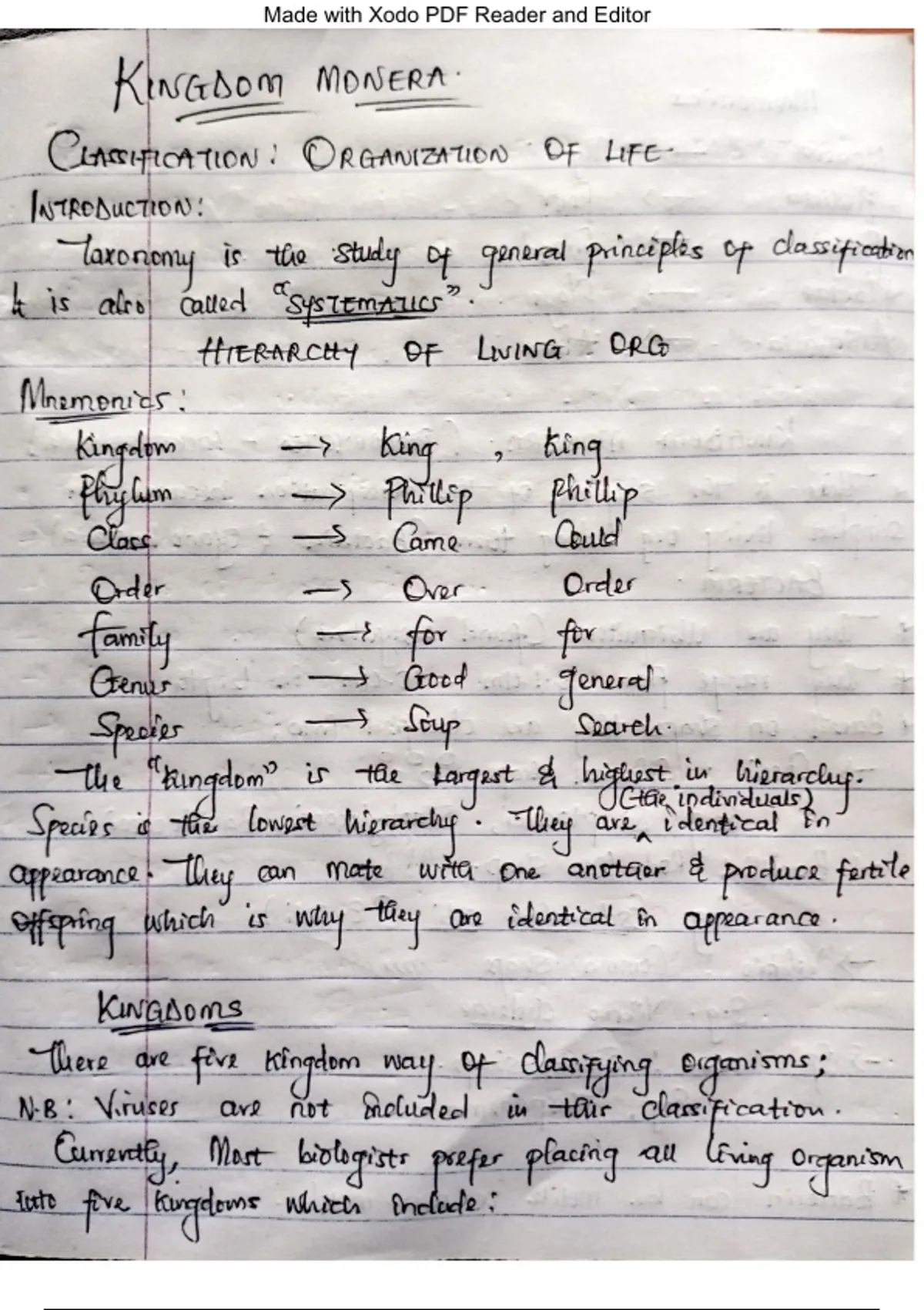 Biology Summary Notes on Kingdom Monera (Bacteria & Cyanobacteria ...
