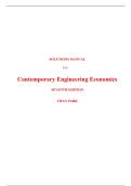 Solutions Manual for Contemporary Engineering Economics&comma; Seventh Edition by Chan S&period; Park - Complete Worked-Out Solutions