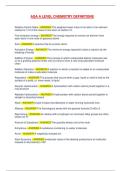 AQA A LEVEL CHEMISTRY DEFINITIONS