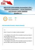 WGU D103 Intermediate Accounting I&vert;OA &vert; Objective Assessment &vert; 100 Actual Questions and Answers Latest Updated 2025&sol;2026 &lpar;Graded A&plus;