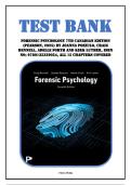 Test Bank for Forensic Psychology 7th Canadian Edition &lpar;Pearson&comma; 2025&rpar; by Joanna Pozzulo&comma; Craig Bennell&comma; Adelle Forth and Kirk Luther&comma; Isbn no&semi; 9780135329054&comma; all 15 Chapters Covered