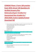 COMSAE Phase 1 Form 104 practice Exam With Actual 120 Questions & Verified Answers&comma;Plus Rationales&sol;Expert Verified For Guaranteed Pass Graded A&plus;&sol; 2025&sol;2026 &sol;Latest Update&sol;Instant Download Pdf