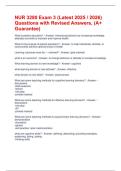 NUR 3280 Exam 3 &lpar;Latest 2025 &sol; 2026&rpar; Questions with Revised Answers&comma; &lpar;A&plus; Guarantee&rpar;