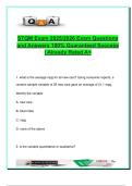 STQM Exam Q&A &lpar;100&plus; Questions&rpar; &vert; Sampling&comma; Probability&comma; Chebyshev&comma; Normal Distribution &vert; Statistics & Technology in Quality Management