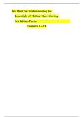 Test Bank for Understanding the Essentials of Critical Care Nursing 3rd Edition Perrin Chapters 1 - 19