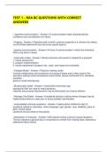 TEST 1 - NEA BC QUESTIONS WITH CORRECT ANSWERS
