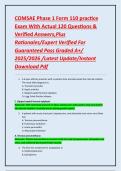 COMSAE Phase 1 Form 110 practice Exam With Actual 120 Questions & Verified Answers&comma;Plus Rationales&sol;Expert Verified For Guaranteed Pass Graded A&plus;&sol; 2025&sol;2026 &sol;Latest Update&sol;Instant Download Pdf
