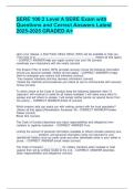 SERE 100&period;2 Level A SERE Exam with Questions and Correct Answers Latest 2025-2025 GRADED A&plus;&period;