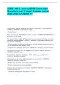 SERE 100&period;2 Level A SERE Exam with Questions and Correct Answer Latest 2025-2026 GRADED A&plus;&period;