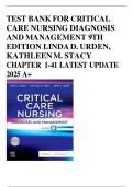 Test Bank for Priorities in Critical Care Nursing&comma; 9th Edition &lpar; Linda D&period; Urden&comma;2025&rpar; All Chapters 1-41&vert; Newest Edition