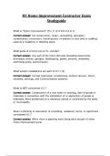 NY Home Improvement Contractor Exam Studyguide with 100&percnt; correct answers already graded A&plus;&period;