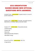 ECG ORIENTATION  KAISER BRAND NEW OFFICIAL  QUESTIONS WITH ANSWERS&period; 