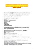 CORRECTIONAL OFFICER BASIC TRAINING EXAM COMPLETE QUESTIONS AND CORRECT ANSWERS NEWEST VERSION