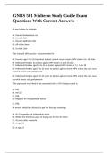 GNRS 591 Midterm Study Guide Exam Questions With Correct Answers 