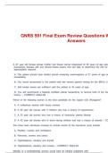 GNRS 591 Final Exam Review Questions With Correct Answers 