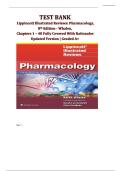 Lippincott Illustrated Reviews&colon; Pharmacology&comma; 8th Edition &ndash; Karen Whalen &ndash; Complete Test Bank &lpar;Chapters 1&ndash;48&rpar;