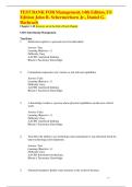 TEST BANK FOR Management&comma; 14th Edition&comma; US  Edition John R&period; Schermerhorn Jr&period;&comma; Daniel G&period;   Bachrach  Chapter 1-18 Answers are at the End of Each Chapter
