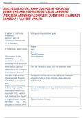 LCDC TEXAS ACTUAL EXAM 2025-2026 UPDATED  QUESTIONS AND ACCURATE DETAILED ANSWERS  VERIFIED ANSWERS COMPLETE QUESTIONS &vert;&vert;ALREADY  GRADED A&plus; LATEST UPDATE