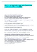 IELTS - SPEAKING Exam with Questions and Correct Answers 2025&period;