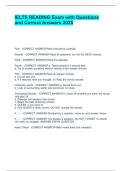 IELTS READING Exam with Questions and Correct Answers 2025&period;