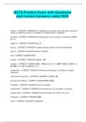 IELTS Practice Exam with Questions and Correct Answers Latest 2025&period;