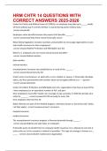 HRM CHTR 14 QUESTIONS WITH CORRECT ANSWERS 2025