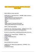 BASIC CORRECTIONS OFFICER CERTIFICATION EXAM STUDY GUIDE