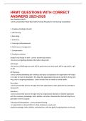 HRMT QUESTIONS WITH CORRECT ANSWERS 2025