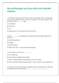 Hawaii Massage Law Exam with correct detailed solutions 