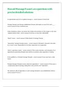 Hawaii Massage Exam Laws questions with precise detailed solutions 