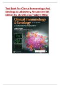 Test Bank For Clinical Immunology and Serology A Laboratory Perspective 5th Edition by Christine Dorresteyn Miller&vert; Latest 2026