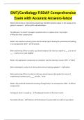EMT&sol;Cardiology FISDAP Comprehensive Exam with Accurate Answers-latest