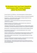 TN Business And Law Exam Questions And Answers With Correct Solutions Latest Top Score 2025