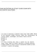 D440 Nutrition OA Study Guide exam with accurate solutions