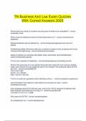 TN Business And Law Exam Quizzes With Correct Answers 2025
