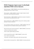 PS101 Tompson 4 &lpar;post exam 3 to the final&rpar; Questions With Correct Answers