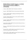 PS101 FINAL EXAM Chapters 1-12 WLU QUESTIONS WITH CORRECT ANSWERS