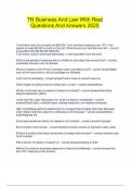 TN Business And Law With Real Questions And Answers 2025