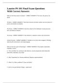 Laurier PS 101 Final Exam Questions With Correct Answers