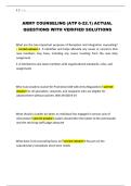 ARMY COUNSELING &lpar;ATP 6-22&period;1&rpar; ACTUAL QUESTIONS WITH VERIFIED SOLUTIONS