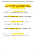 D089 Principles of Economics OA WGU Questions with Correct Verified Answers and SOLUTIONS 2025 