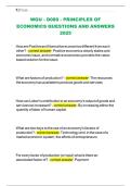 WGU - D089 - PRINCIPLES OF ECONOMICS QUESTIONS AND ANSWERS 2025